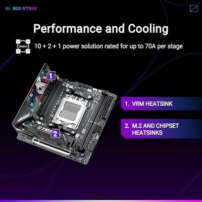 Moederbord - ASUS - ROG STRIX B850-I GAMING WIFI - AMD B850 - AM5 mini ITX-slot - thumbnail