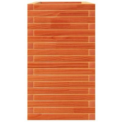 Plantenbak 110x40x72,5 cm massief grenenhout wasbruin