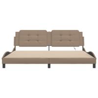 Bedframe met LED-verlichting kunstleer cappuccino 200x200 cm - thumbnail