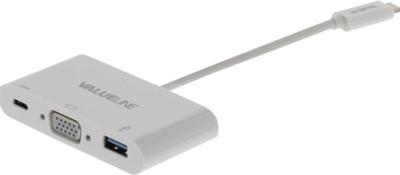 Nedis CCGB64760WT02 Usb-c-adapterkabel Type-c Male - A Female / Type-c Female / Vga Female 0,2 M Wit
