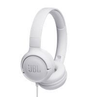 JBL Tune500 - On-ear koptelefoon met bekabeling - Lichtgewicht en opvouwbaar - Comfortabele oordopjes - Met handsfree bediening - Ingebouwde microfoon - Wit - thumbnail