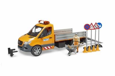 Bruder mercedes-benz wegenbouw + figuur