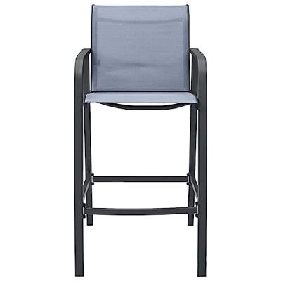 Tuinbarstoelen 2 st textileen grijs