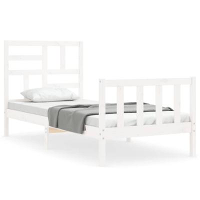 Bedframe zonder matras massief grenenhout wit 90x200 cm Bedframe zonder matras massief grenenhout wit 90x200 cm