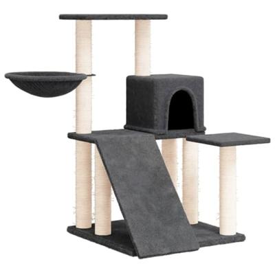 VidaXL Kattenmeubel met sisal krabpalen 82 cm donkergrijs VidaXL Kattenmeubel met sisal krabpalen 82 cm donkergrijs