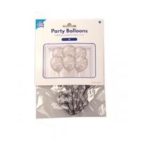 Latexballonnen zilver 25-jarig jubileum (6st) - thumbnail