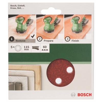 Bosch Accessories 2609256A16 Excenterschuurpapier Met klittenband, Geperforeerd Korrelgrootte (num) 60 (Ø) 115 mm 5 stuk(s) Bosch Accessories 2609256A16 Excenterschuurpapier Met klittenband, Geperforeerd Korrelgrootte (num) 60 (Ø) 115 mm 5 stuk(s)