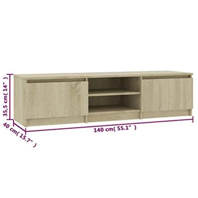 VidaXL Tv-meubel 140x40x35,5 cm bewerkt hout sonoma eikenkleurig VidaXL Tv-meubel 140x40x35,5 cm bewerkt hout sonoma eikenkleurig