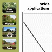 VidaXL Afrasteringspaal grijs 10 x 1,5 m (36 mm gaas) staal en pvc - thumbnail