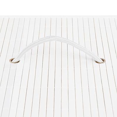 VidaXL Wasmand met 2 vakken 72 l bamboe wit