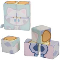 Woezel en Pip Stoffen Blokken-Puzzel 4 Blokken - thumbnail