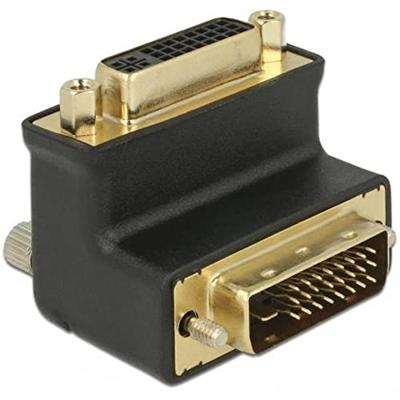Delock 65866 DVI Adapter [1x DVI-stekker 24+1-polig - 1x DVI-bus 24+5-polig] Zwart