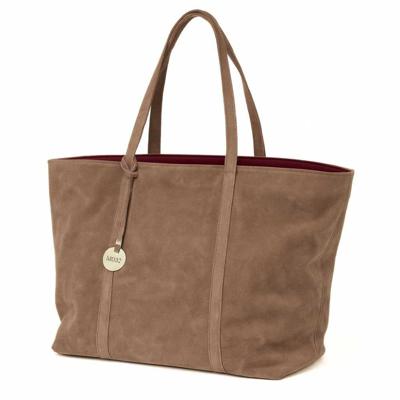 Suede shopper dames - taupe - MŌSZ Hailey M