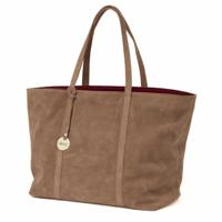 Suede shopper dames - taupe - MŌSZ Hailey M - thumbnail