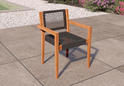 Teak stapelbare tuinstoel Toledo (set van 2 stoelen) Tuindeco - Tuindeco