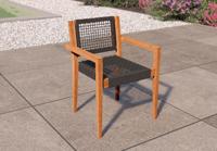 Teak stapelbare tuinstoel Toledo (set van 2 stoelen) Tuindeco - Tuindeco - thumbnail