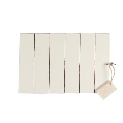 Wandtegel Colonial White Mat 7.5x30 cm Mat Wit Jabo