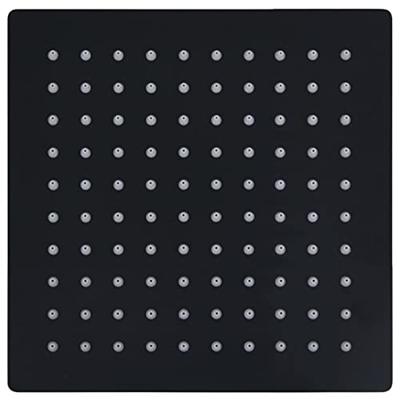VidaXL Regendouchekop vierkant 20x20 cm roestvrij staal zwart