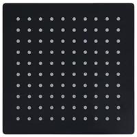 VidaXL Regendouchekop vierkant 20x20 cm roestvrij staal zwart - thumbnail