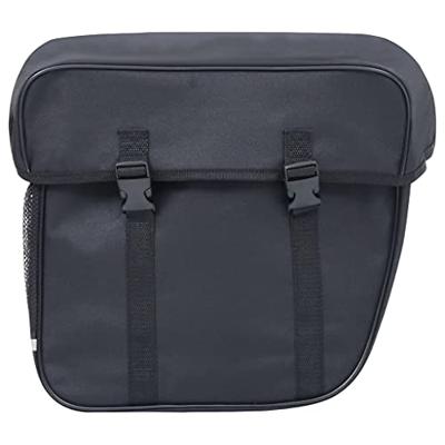 VidaXL Fietstas voor bagagedrager dubbel waterdicht 35 l zwart - thumbnail