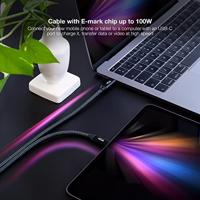 Nanocable 10.01.4300-COMB USB 3.2-kabel Gen2x2, 20 Gbit/s, 5 A/100 W, 4K/60 Hz, USB-C/M-USB-C/M, grijs/zwart, 0,5 m - thumbnail