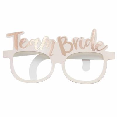 Ginger Ray Roze-roségouden Team bride brillen (8st)