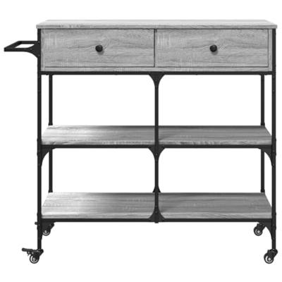 Keukentrolley 105x42x95 cm bewerkt hout grijs sonoma eikenkleur