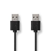 Nedis ccgt60000bk20 kabel usb 2.0 a male - a male 2,0 m zwart - thumbnail