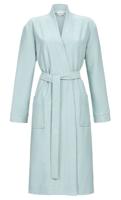 Aquablauwe uniseks badjas badstof - thumbnail