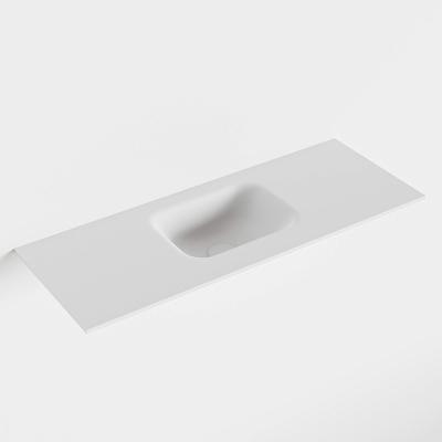 MONDIAZ LEX Talc solid surface inleg wastafel voor toiletmeubel 80cm. Positie wasbak midden