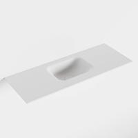 MONDIAZ LEX Talc solid surface inleg wastafel voor toiletmeubel 80cm. Positie wasbak midden - thumbnail