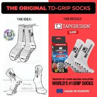 Tapedesign Classic Gripsokken Rood Wit - thumbnail