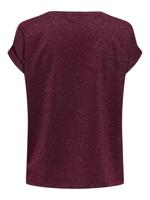 Only Onlmoster Glitter S/s Top Noos Jrs T-shirt Korte Mouw Chocolate Truffle Lurex - thumbnail