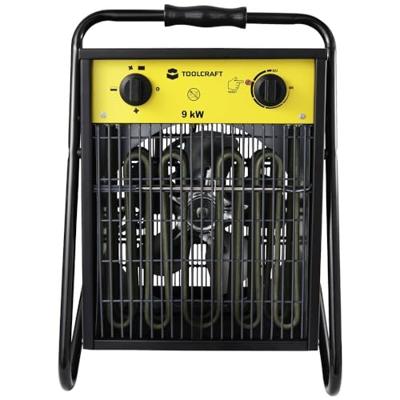 TOOLCRAFT TO-8578338 Bouwkachel 9000 W Zwart/geel