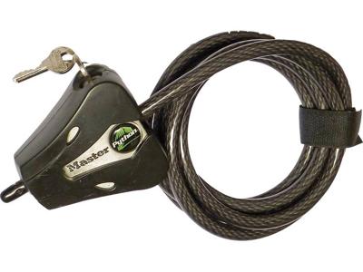 Masterlock Adjustable cable 1.80m x Ø 8mm - braided steel - 2 keys - 8418EURD Masterlock Adjustable cable 1.80m x Ø 8mm - braided steel - 2 keys - 8418EURD