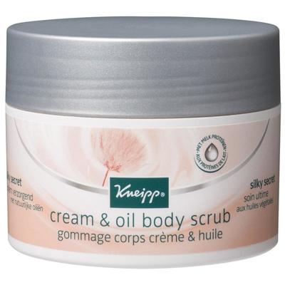 Kneipp Silky secret cream & oil body scrub zijdeboombloem 200 Milliliter