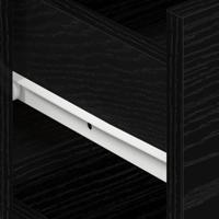 Dressoir met lade Zwart eiken 120 x 36 x 69 cm Bewerkt hout - thumbnail