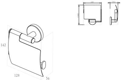 Saqu Nemo 4-delige toiletset geborsteld RVS