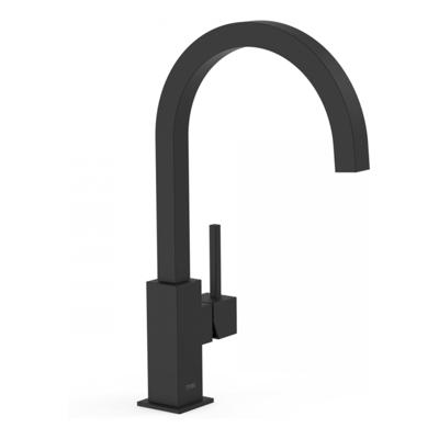 Keukenkraan Tres Cocina Gebogen Uitloop 20.5 cm Mat Zwart