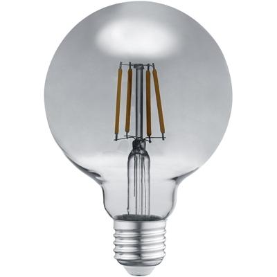 LED Filament Lamp E27 - 6W - Warm Wit 3000K - Rookkleurig Aluminium