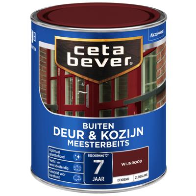 Cetabever Meesterbeits Deur en Kozijn Dekkend Zijdeglans - Wijnrood - 0,75 liter