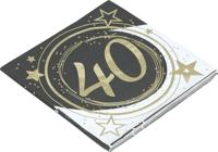 Servetten 40 Jaar Zwart & Goud Chique - thumbnail