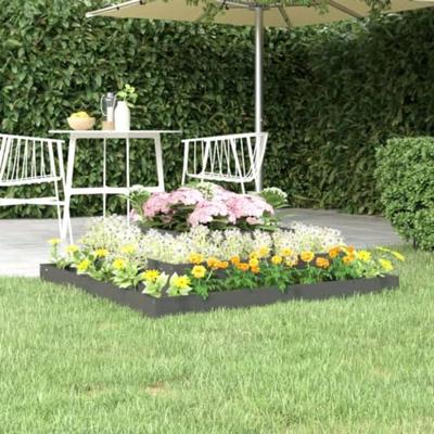 VidaXL Plantenbak 110x110x27 cm massief grenenhout grijs VidaXL Plantenbak 110x110x27 cm massief grenenhout grijs
