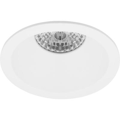 Ronde Inbouwspot GU10 - Wit Aluminium - Ø82mm - Verdiept Design