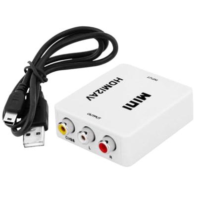 VK-126 MINI HDMI naar CVBS/L+R Audio Converter Adapter (Scaler)wit