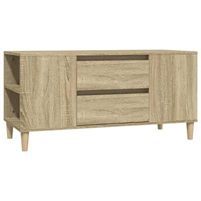 Tv-meubel 102x44,5x50 cm bewerkt hout sonoma eikenkleurig