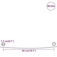 VidaXL Dekzeil 650 g/m² ø 2,8 m grijs - thumbnail