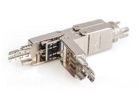 Digitus RJ45-koppeling Netwerk Adapter CAT 6a (losse kabel CAT 7), CAT 6A, CAT 6 [1x LSA - 1x LSA] Zilver - thumbnail