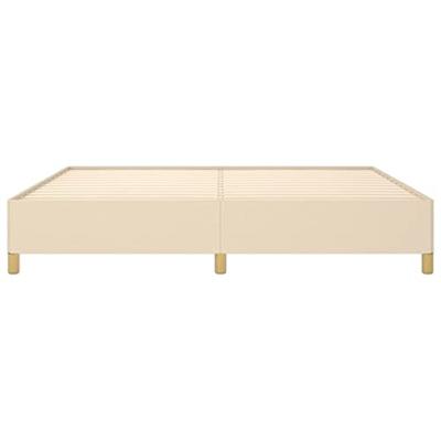 Bedframe zonder matras stof crèmekleurig 200x200 cm