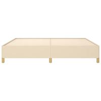 Bedframe zonder matras stof crèmekleurig 200x200 cm - thumbnail